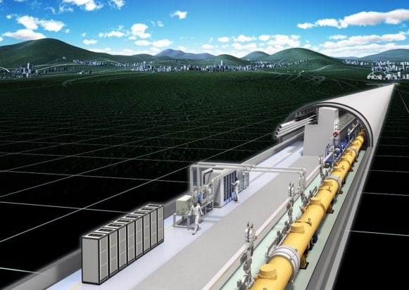 Artist's impression of the International Linear Collider