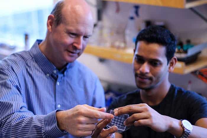 Photograph of John Madden and Mirza Saquib Sarwar with their sensor