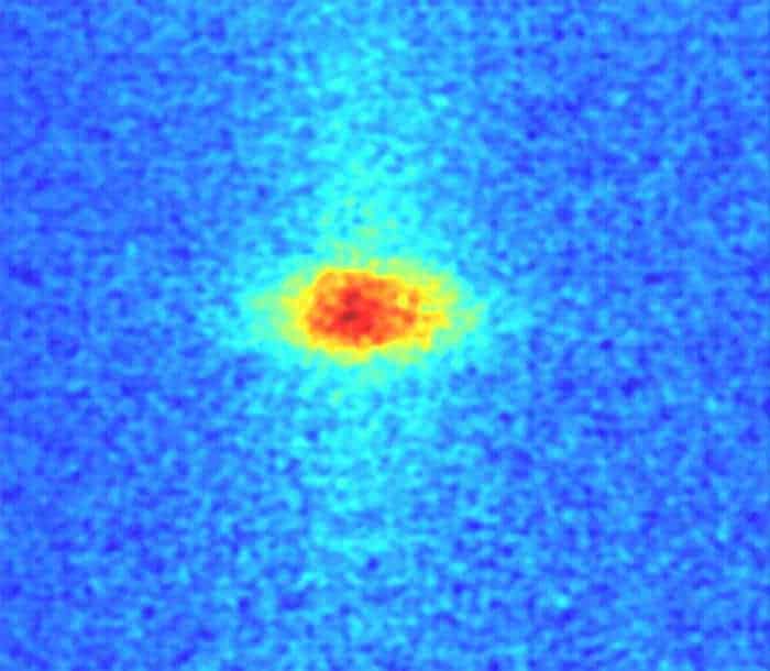 Image of the strontium-monohydroxide molecules