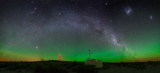 Night-time photograph of a Cherenkov detector in Argentina