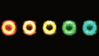 Series of visible-light colours generated by a microring resonator