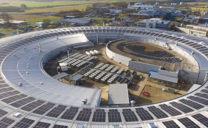 Aerial view of Diamond Light Source