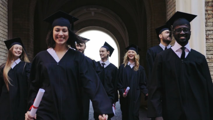 Group of students at a graduation ceremony