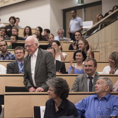 Peter Higgs at CERN