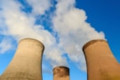 Photo of steam coming out of power station cooling towers