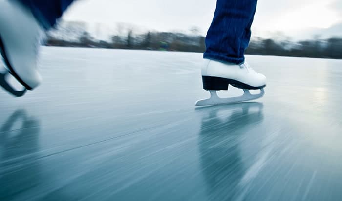 Photograph of an ice-skater