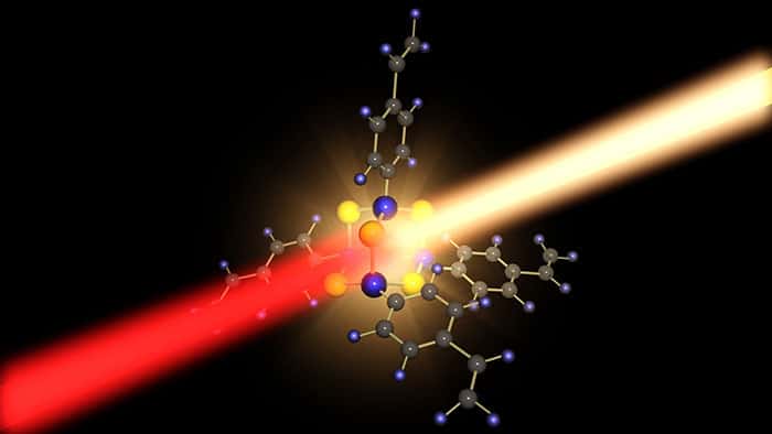 Illustration depicting the white-light emission