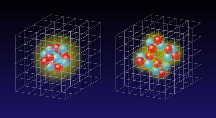 Artist's impression of two nuclear phases