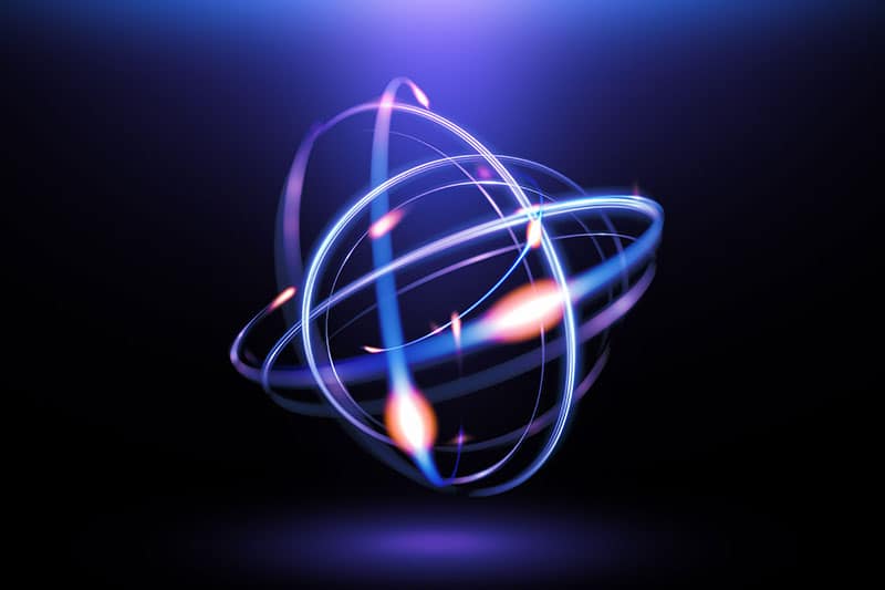 Artist impression of an atom