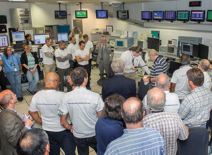 Photo of the last day of operations at the US National Synchrotron Light Source