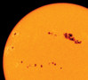 Photo of the Sun with sunspots