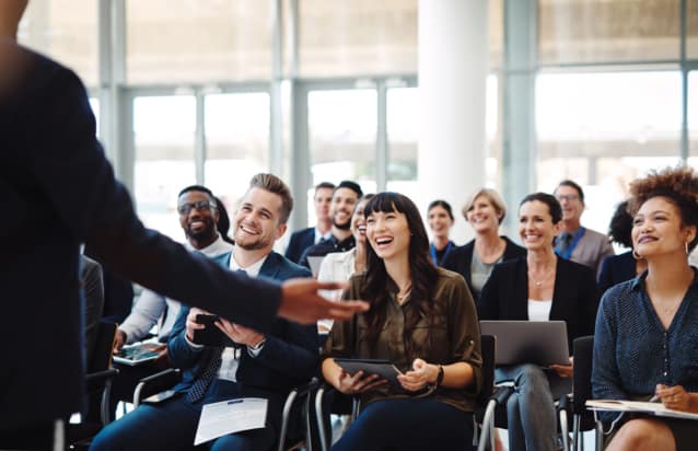 Photo of a group presentation