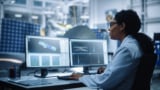 woman working at a computer