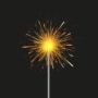 Artist's illustration of a yellow sparkler on the end of a stick