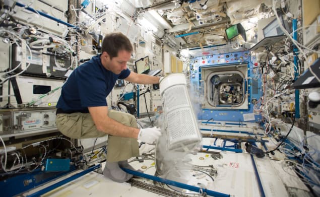 Astronaut Thomas Pesquet aboard the ISS