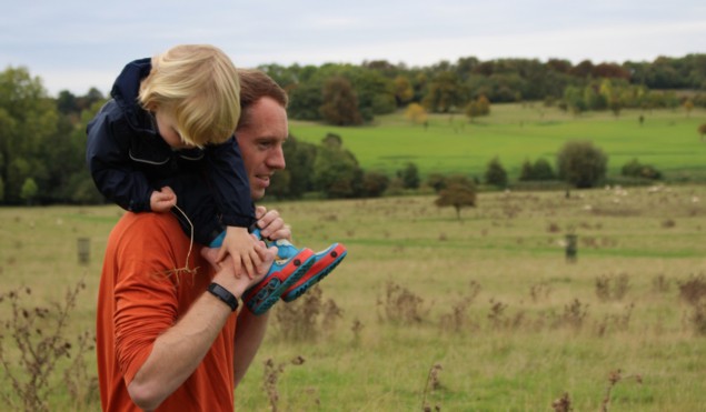 Peter Charlton wearing an activity tracker