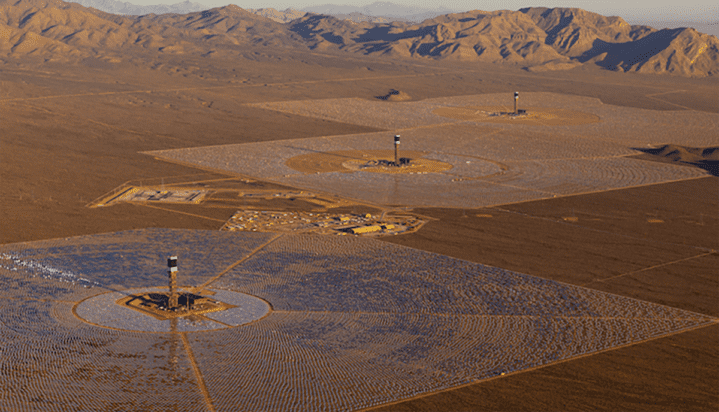 The Ivanpah Solar Power Facility in Nevada